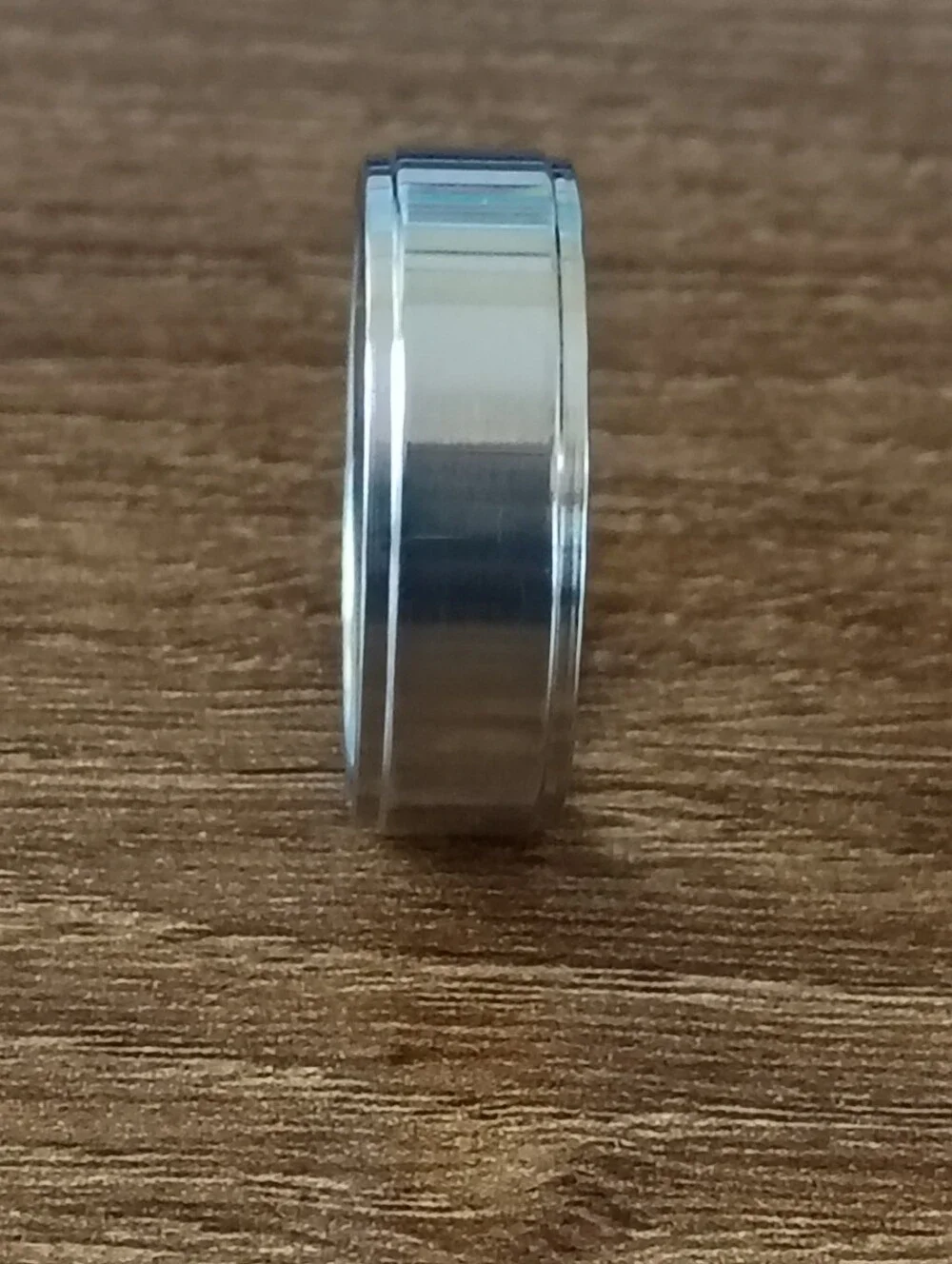 Ring Size 11.5 Classic Silver Men's Band Ring - Polished Stainless Steel Look